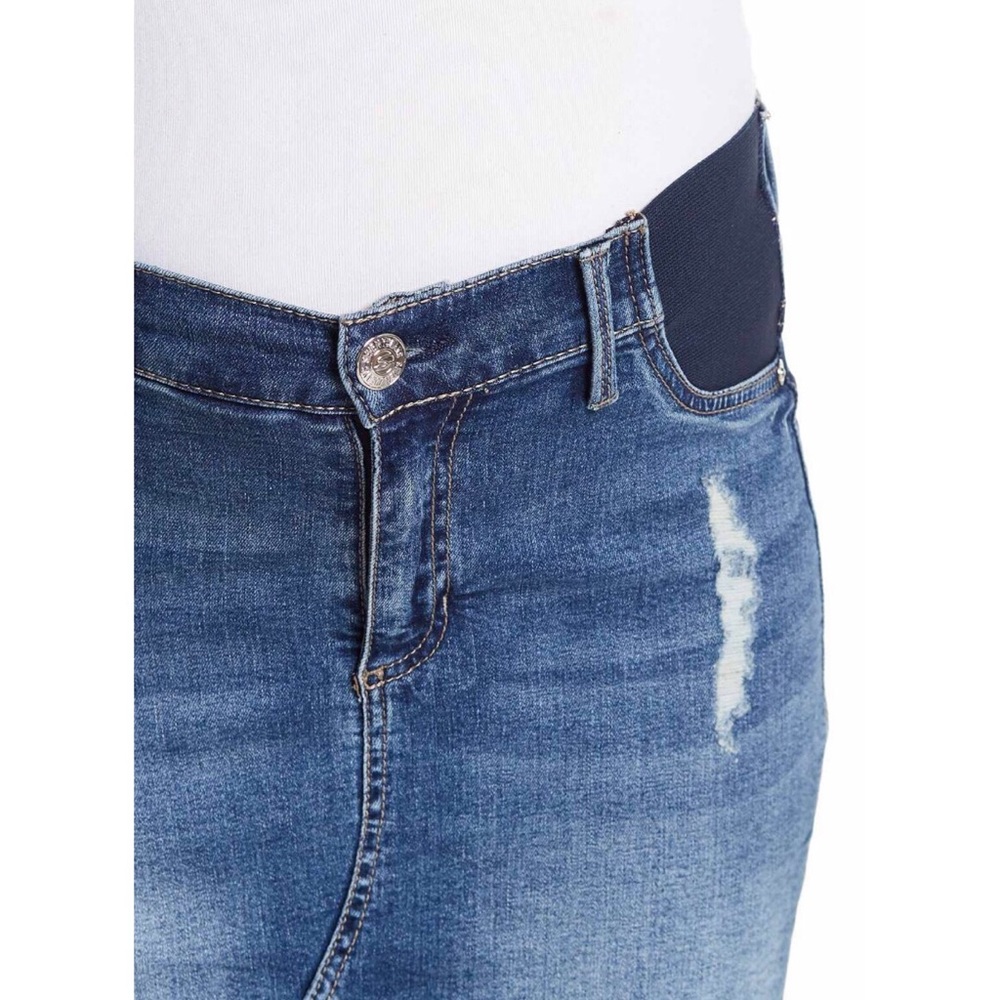 Distress Maternity Skirt Denim by Seven7,Sz 12, 14 - Picture 4 of 6